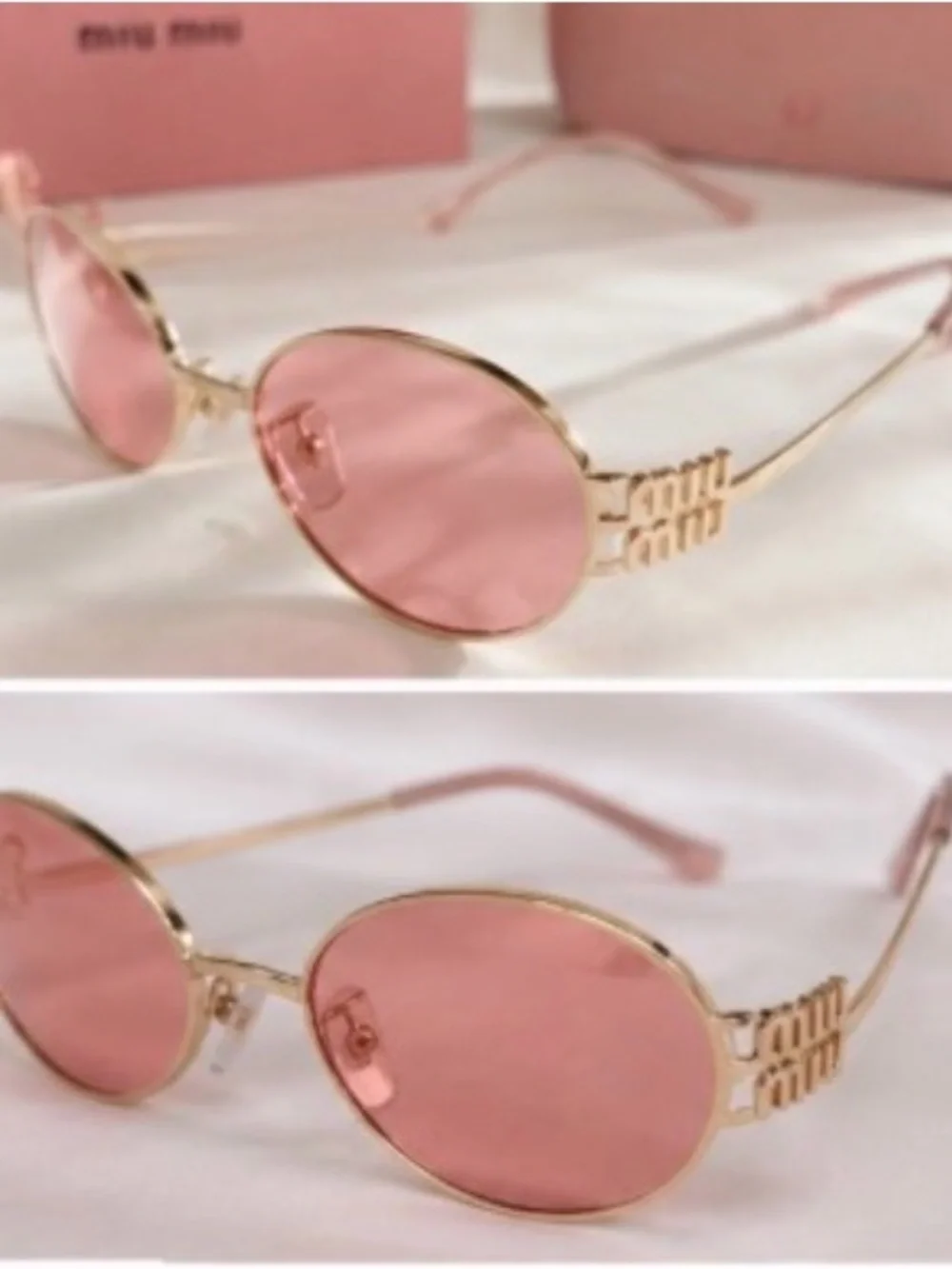 Miu Miu Pink Sunglasses Box - Designer Accessory Case